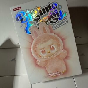Authentic POP MART Big into Energy LABUBU Plush Sealed Blind Box, HAPPINESS.